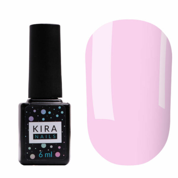 Kira Nails gel polish № 001 (pink for a coat, translucent, enamel), 6 ml