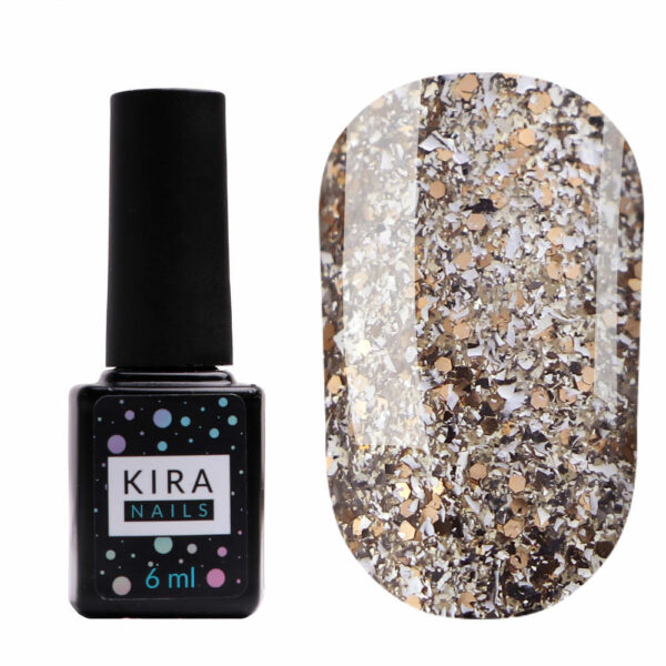 Gel polish Kira Nails Shine Bright № SB002, 6 ml