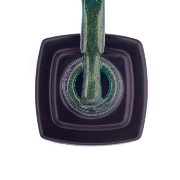 Gel polish Kira Nails Cat Eye №005 (blue green, magnetic), 6 ml - עין החתול 005 - Image 2