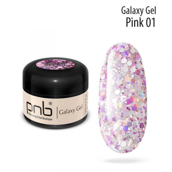 PNB - Galaxy Gel 01 Pink 5ml - ג'ל לעיצוב גלקסי ורוד 01