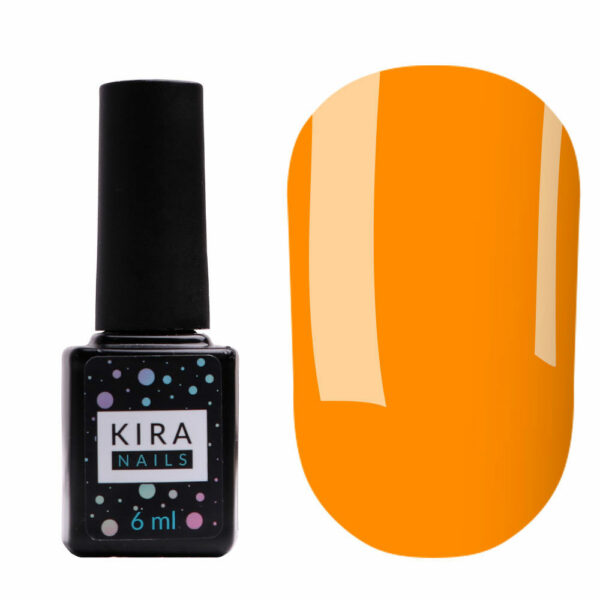 Kira Nails gel polish № 021 (orange, enamel), 6 ml