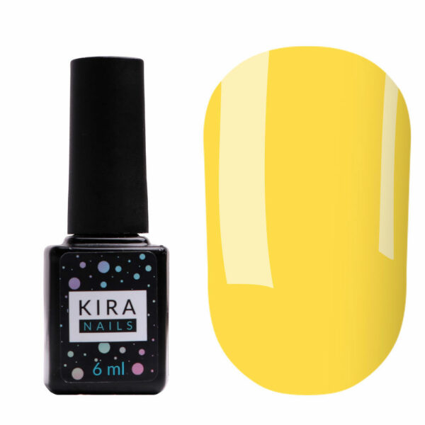 Kira Nails gel polish № 023 (sunny yellow, enamel), 6 ml