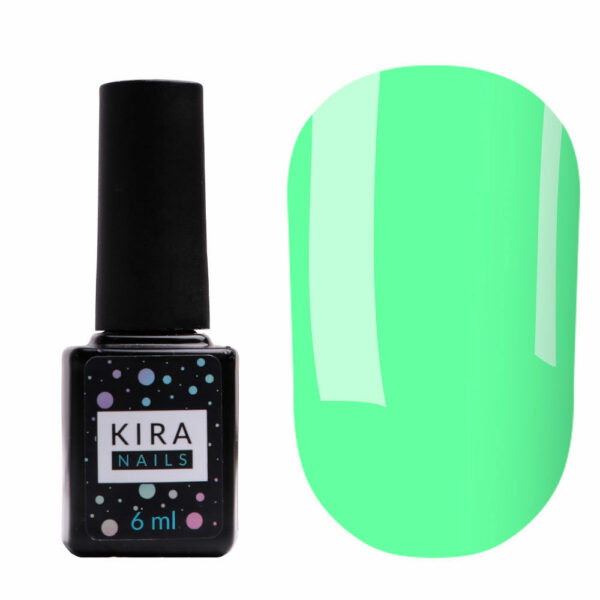 Kira Nails gel polish № 026 (light turquoise, enamel), 6 ml