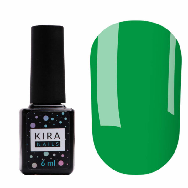 Kira Nails gel polish № 028 (green, enamel), 6 ml
