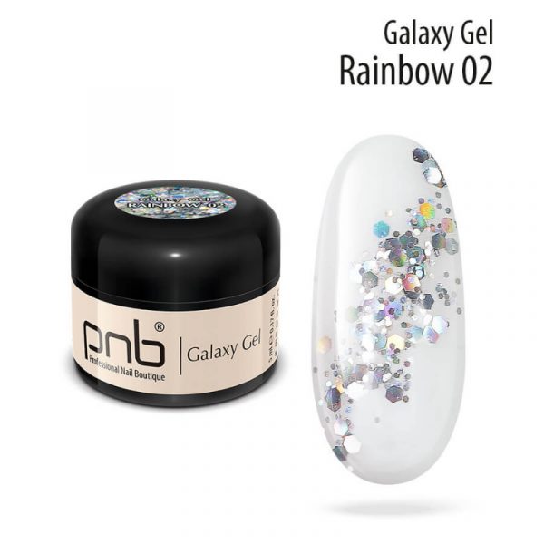 PNB - Galaxy Gel 02 Rainbow 5ml - ג'ל לעיצוב גלקסי קשן בענן 02