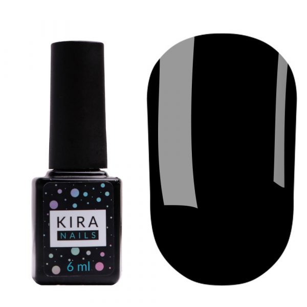 Kira Nails Gel polish №035, 6ml (black, enamel) - שחור
