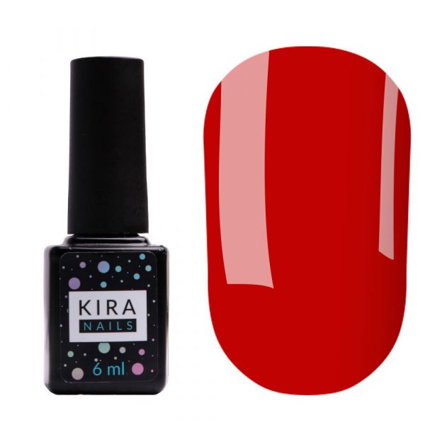Gel polish Kira Nails №037, 6ml (bright red, enamel)