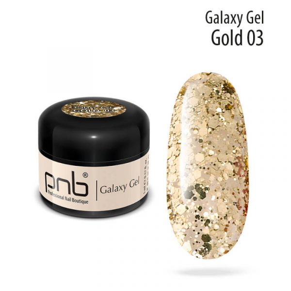 PNB - Galaxy Gel 03 Gold 5ml - ג'ל לעיצוב גלקסי זהב 03