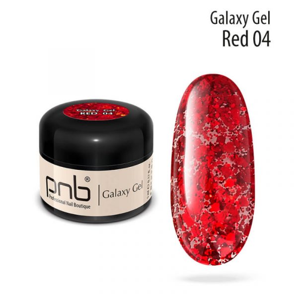 PNB - Galaxy Gel 04 Red 5ml - ג'ל לעיצוב גלקסי אדום 04