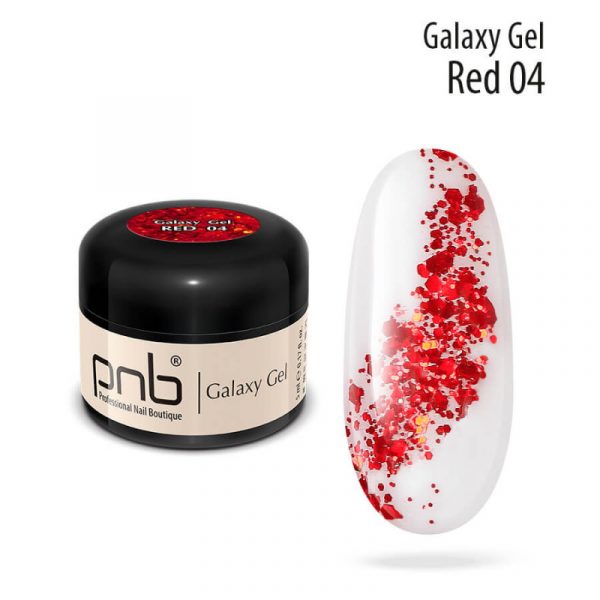 PNB - Galaxy Gel 04 Red 5ml - ג'ל לעיצוב גלקסי אדום 04 - Image 2