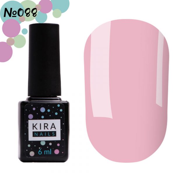 Gel varnish Kira Nails №088 (pale purple, enamel), 6 ml