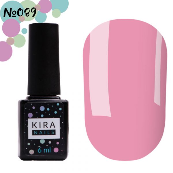 Gel varnish Kira Nails №089 (purple-pink, enamel), 6 ml