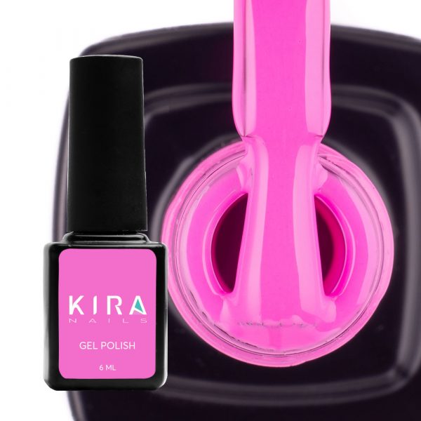 Gel varnish Kira Nails №100 (muted pink fuchsia, enamel), 6 ml