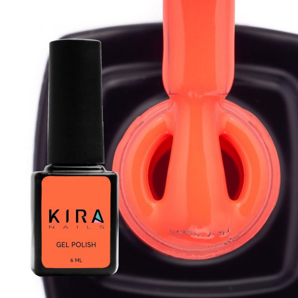 Gel varnish Kira Nails №107 (carrot, neon), 6 ml