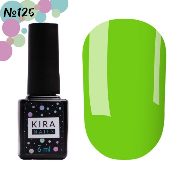 Gel polish Kira Nails №125, (muted light green, enamel) 6ml