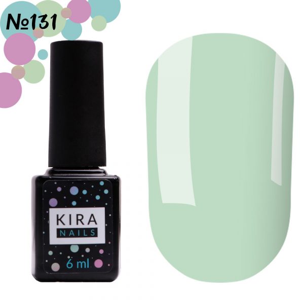 Gel polish Kira Nails №131, (aquamarine, enamel) 6 ml