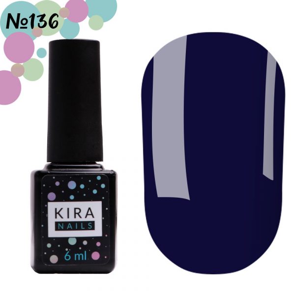Gel polish Kira Nails №136, (electrician, enamel) 6 ml