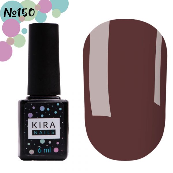 Gel polish Kira Nails №150, (red-brown, enamel) 6 ml