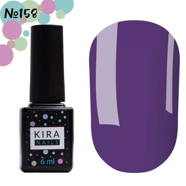 Gel polish Kira Nails №158, (muted blue, enamel) 6 ml