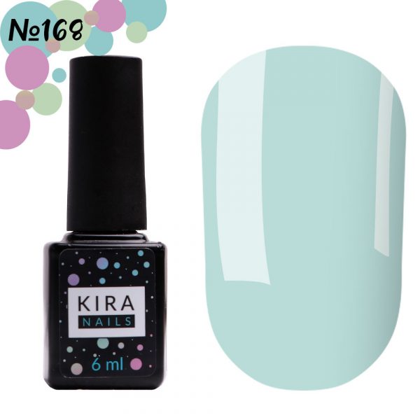 Gel polish Kira Nails №168, (sea foam, enamel) 6 ml