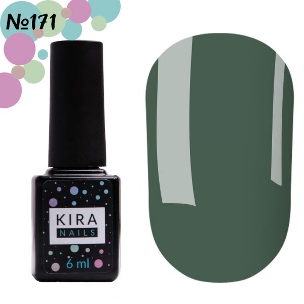 Gel polish Kira Nails №171, (khaki, enamel) 6 ml