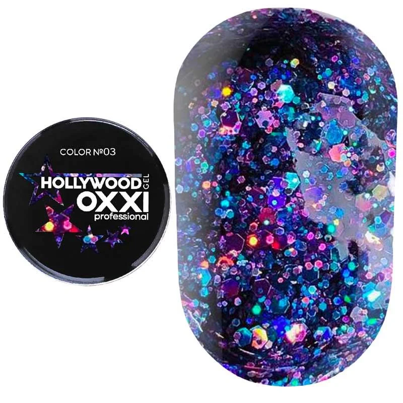 OXXI Glitter Gel Hollywood №03, 5 gr. - הוליווד 03