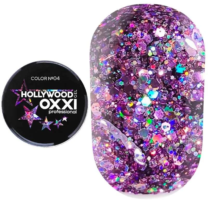 OXXI Glitter Gel Hollywood №04, 5 gr. - הוליווד 04