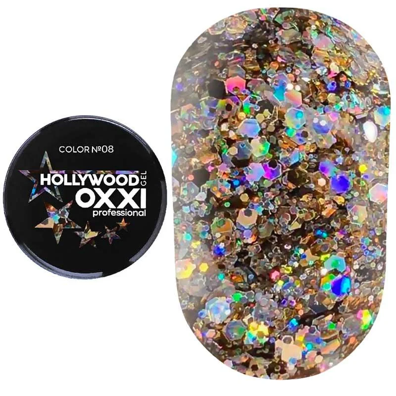 OXXI Glitter Gel Hollywood №08, 5 gr. - הוליווד 08