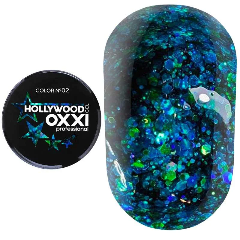 OXXI Glitter Gel Hollywood №02, 5 gr. - הוליווד 02