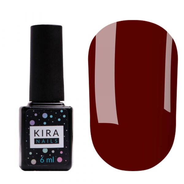 Kira Nails  Gel polish №034, 6ml (dark red, enamel)