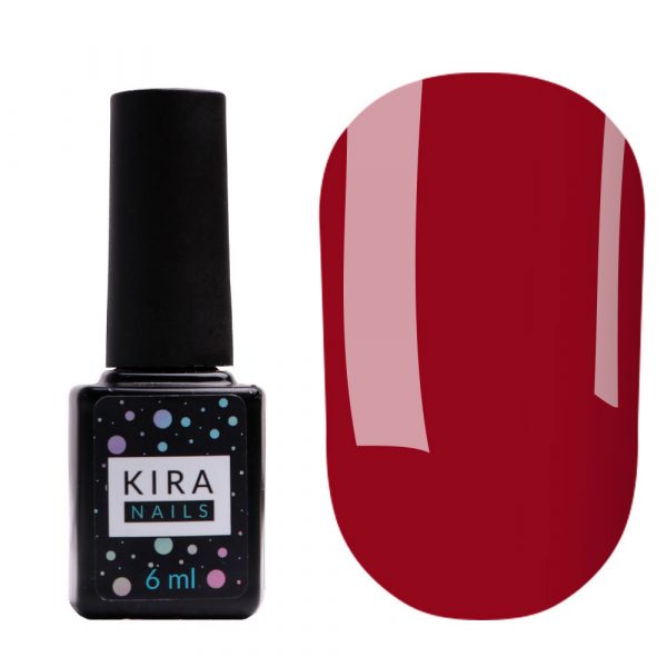 Kira Nails - Gel polish №041, 6ml (burgundy, enamel)