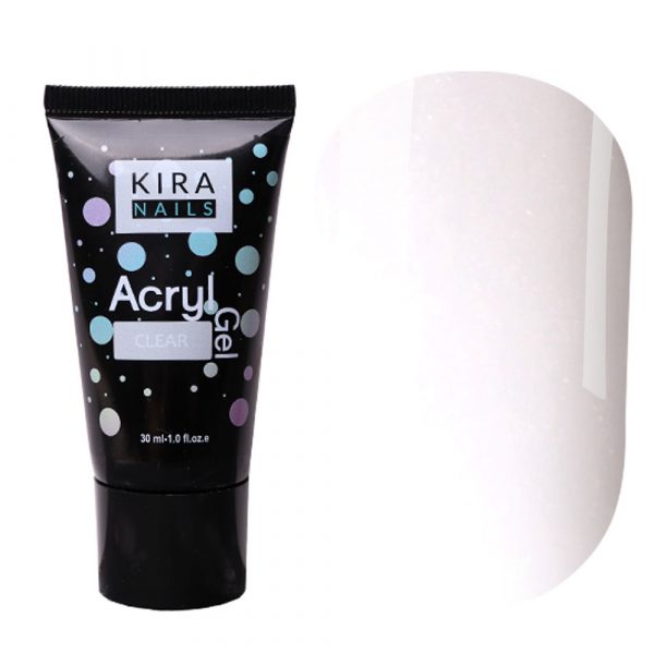 Kira Nails Acryl Gel clear, 30 gr - אקריל ג'ל שקוף