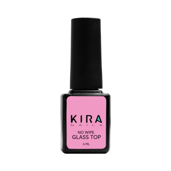 Kira Nails - GLASS TOP No wipe Top Coat , 6 ml - טופ ללא נטרול 6 מל