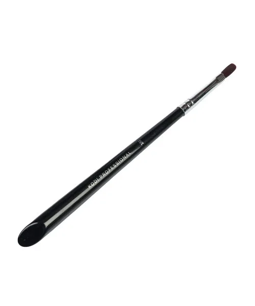Kodi - Brush for gel and acrylic nail modeling No. 13 / E (piles: nylon; wooden handle - מברשת לבניית ציפורניים בג'ל ואקריליק מס' 13 / E (ערימות: ניילון; ידית עץ