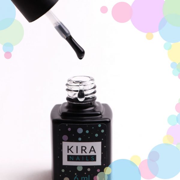 Kira Nails - GLASS TOP No wipe Top Coat , 6 ml - טופ ללא נטרול 6 מל - Image 2
