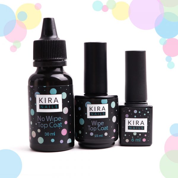 Kira Nails No wipe Glass Top Coat, 30 ml - טופ ללא נטרול 30 מל (מילוי) - Image 3