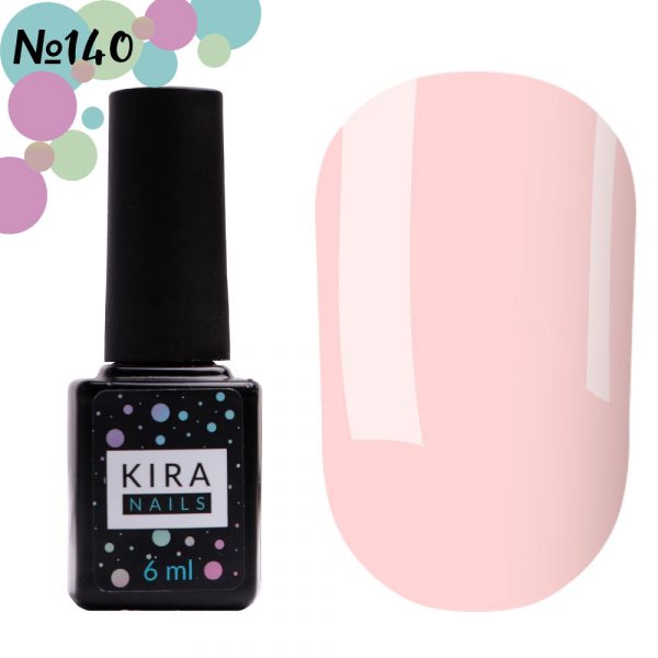Gel polish Kira Nails №140, (light pink, enamel) 6 ml
