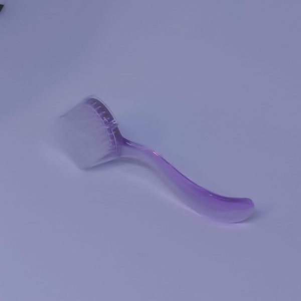 Brush for dust removal, for nails, with handle, round