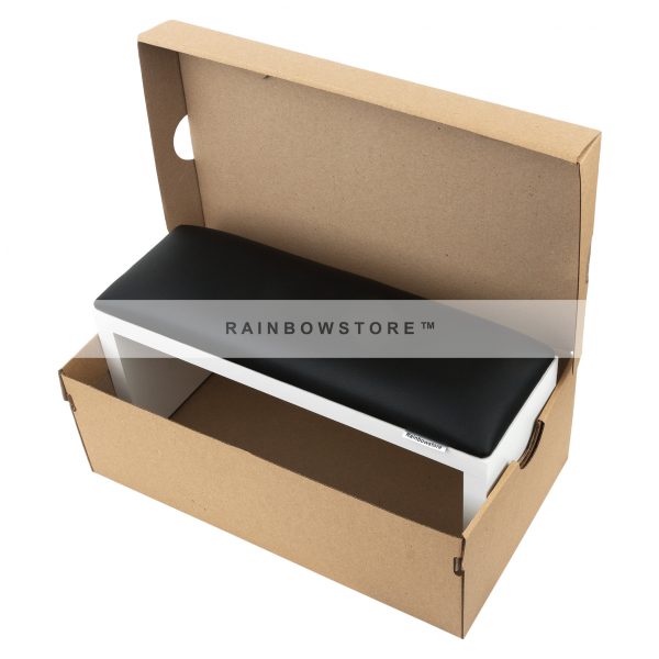 משענת יד למניקור שחור רגליים לבנות - SPENVI - Armrest for manicure on white legs Black - Image 2
