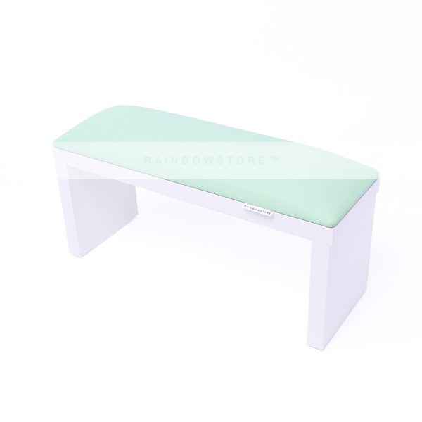 משענת יד למניקור עם מקום למנורה - מנטה - SPENVI - Armrest for manicure on white legs Mint