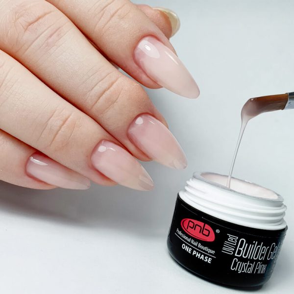 PNB - Builder Gel Crystal Pink 50ml / Gel transparent pink - ג'ל בנייה בילדר 50 מל - צבע ורוד קריסטל - Image 3