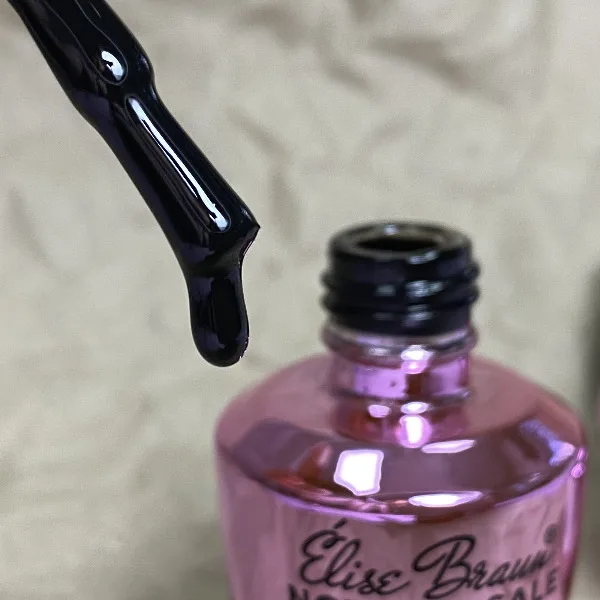 ELISE BRAUN - BLACK RUBBER BASE 10 ml  - ראבר בייס בצבע שחור 10 מל - Image 2