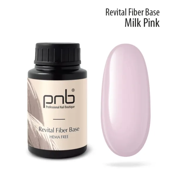 PNB -Revital  Fiber Base PNB Nylon, Milky Pink, 30 ml - בסיס סיבים ורוד חלבי 30 מל