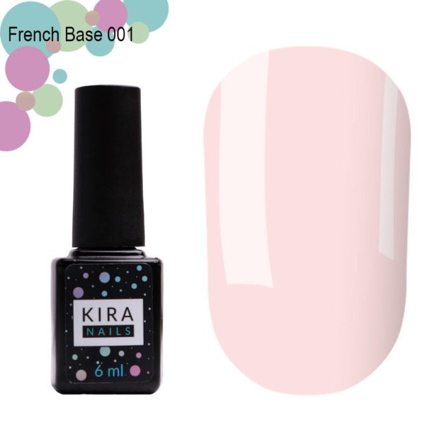 Kira Nails - french base 6 ml - 001.  - בייס פרנץ 6 מל 001
