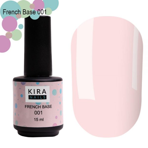 Kira Nails - french base 15 ml - 001.  - בייס פרנץ 15 מל 001
