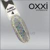 Гель-лак Rumba Oxxi 4, салатово-золотистий мікс слюди на прозорій основі, 10мл