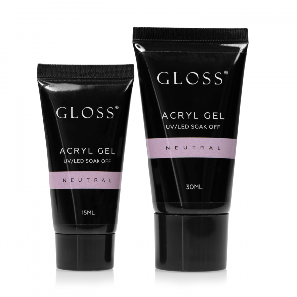 GLOSS - Acryl Gel “Neutral” 15 ml - אקריל ג'ל נטורל 15 מל - Image 3