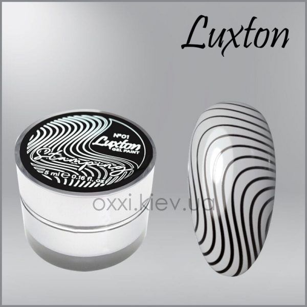 LUXTON STAMPING GEL PAINT 001 BLACK GEL-PAINT, 5ML - ג'ל ציור וחותמות - 001 שחור