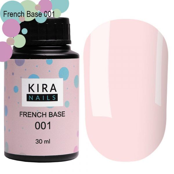 kira nails - french base 30ml - 001 - פרנץ' בייס 30 מל 001