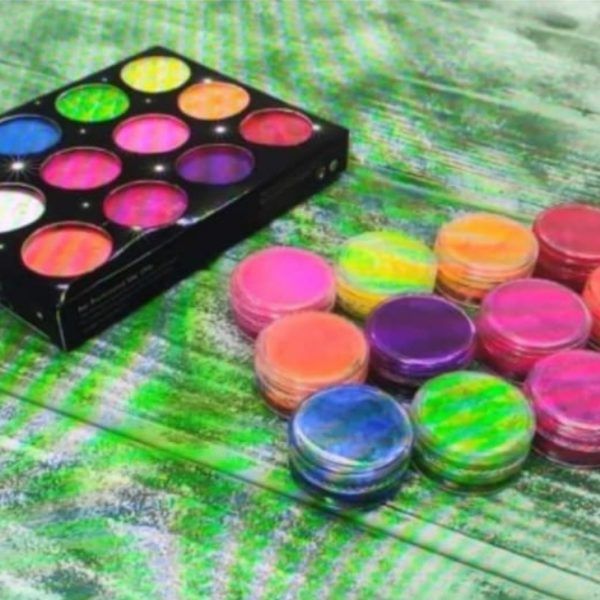 POWDER - set neon pigment  12 color - סט אבקות נאון פיגמנט - 12 צבעים